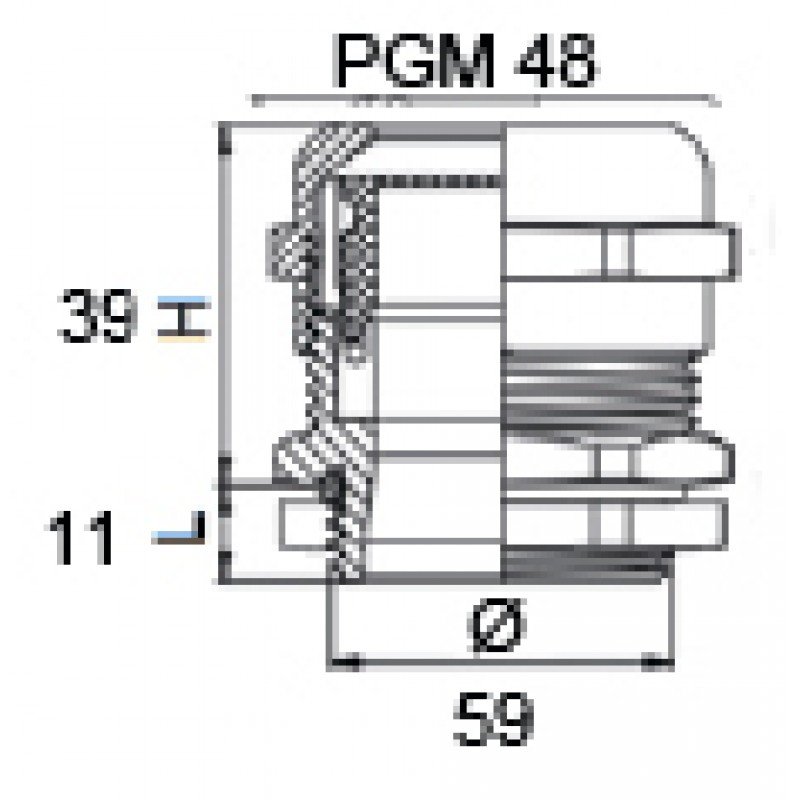 Сальник металевий PGM 48