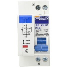 Диференційний вимикач ДВ-2002 16А 30мА АСКО