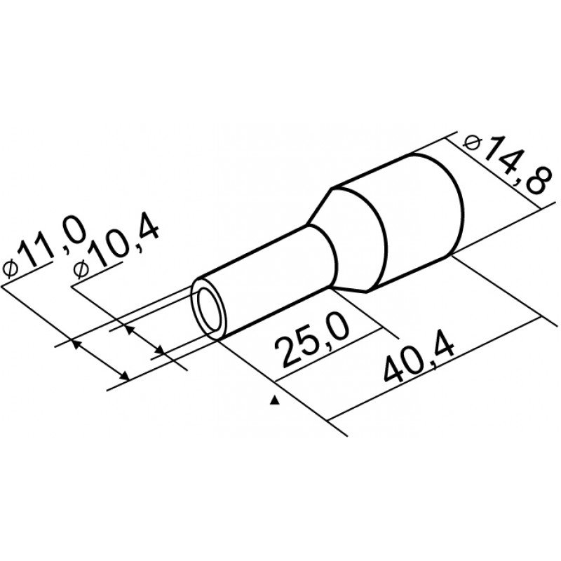 Наконечники трубчасті НТ50,0-25 коричневі (100 шт.)