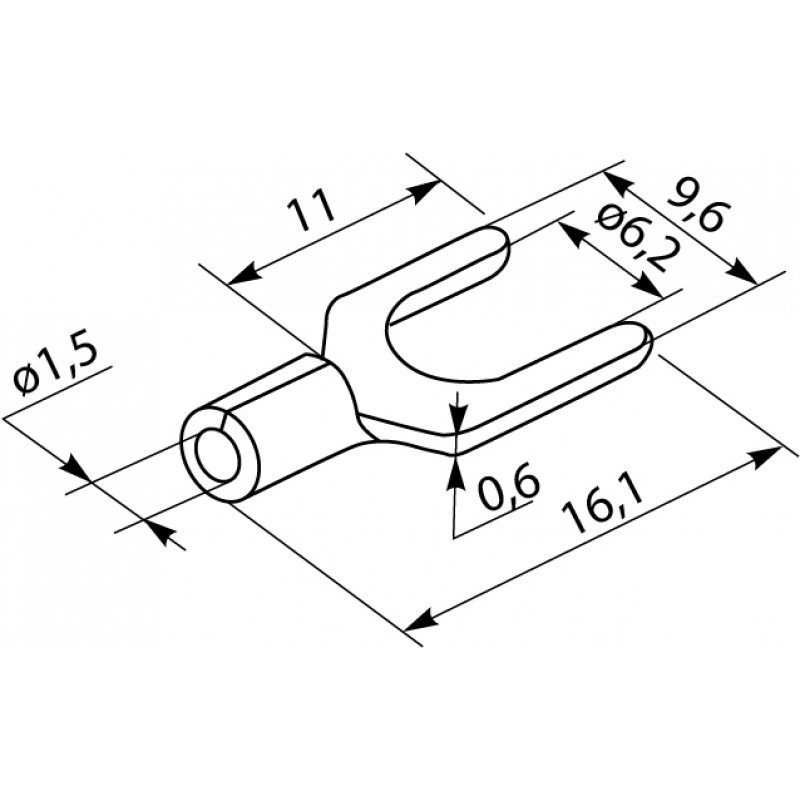 Кабельні наконечники SV 1,25-6 (100 шт.)