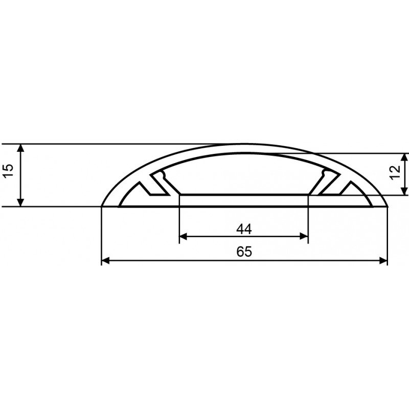 Підлоговий короб 65х15/2000мм