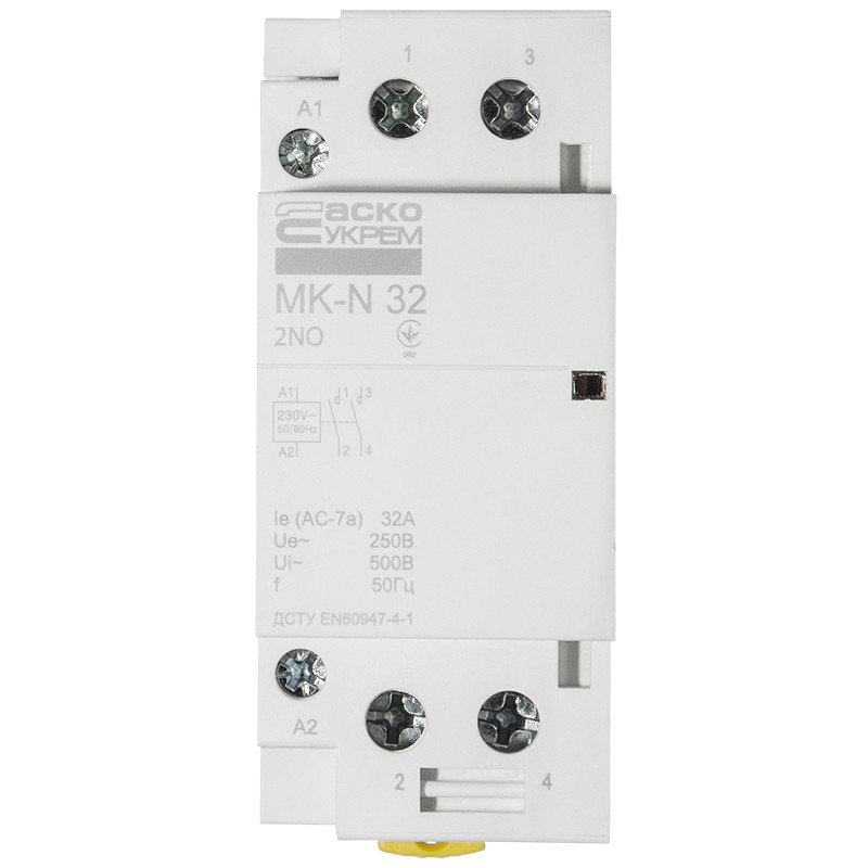 Модульний контактор MK-N 2P 32A 2NO 220V