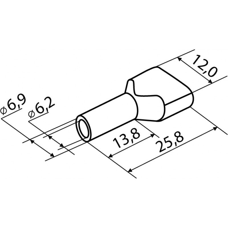 Наконечники трубчасті ТЕ 10,0-14 коричневі (100 шт.)