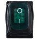 KCD1-2-101NW GR/B 220V Перемикач 1 клав. вологозах. зелений з підсвічуванням