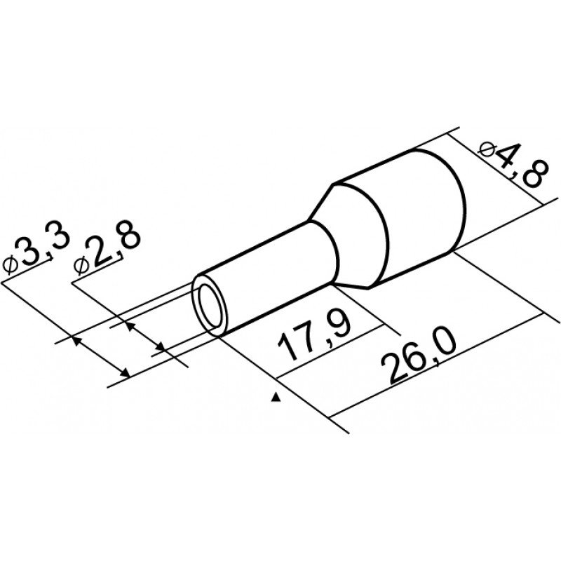 Наконечники трубчасті НТ 4,0-18 сірі (100 шт.)