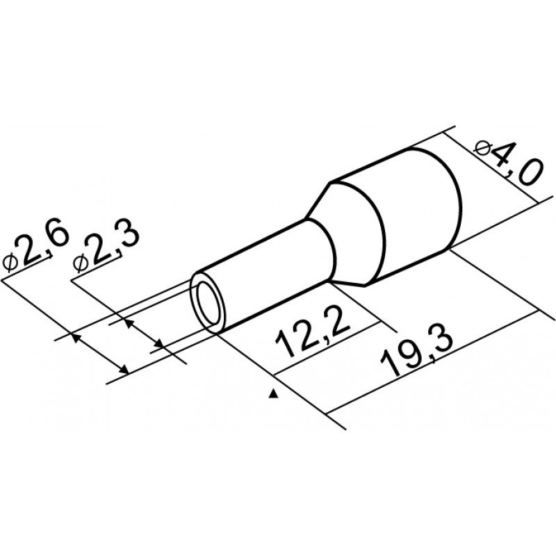 Наконечники трубчасті НТ 2,5-12 зелені (100шт)