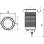 TY 19-211P Pcb Кнопка металева пласка, (з'єднання під пайку), 1NO.