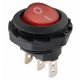 KCD1-7-101NY R/B 220V Перемикач 1 клав. круглий червоний з підсвічуванням