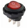 KCD1-7-101NY R/B 220V Перемикач 1 клав. круглий червоний з підсвічуванням