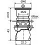 TB5-AS542 Кнопка безпеки.Повернення поворотом. d40mm