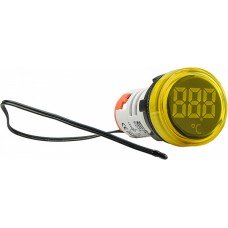 Круглий цифровий вимірювач температури ED16-22WD -25С - 150С (жовтий)