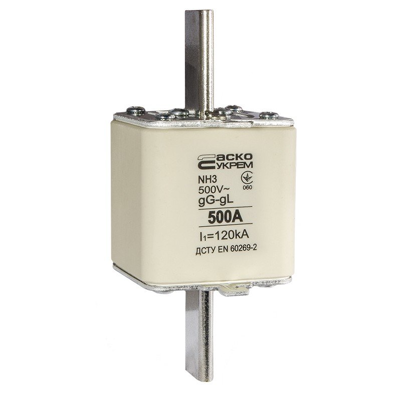 Запобіжник ножовий з плавкою вставкою NH3 500A gG