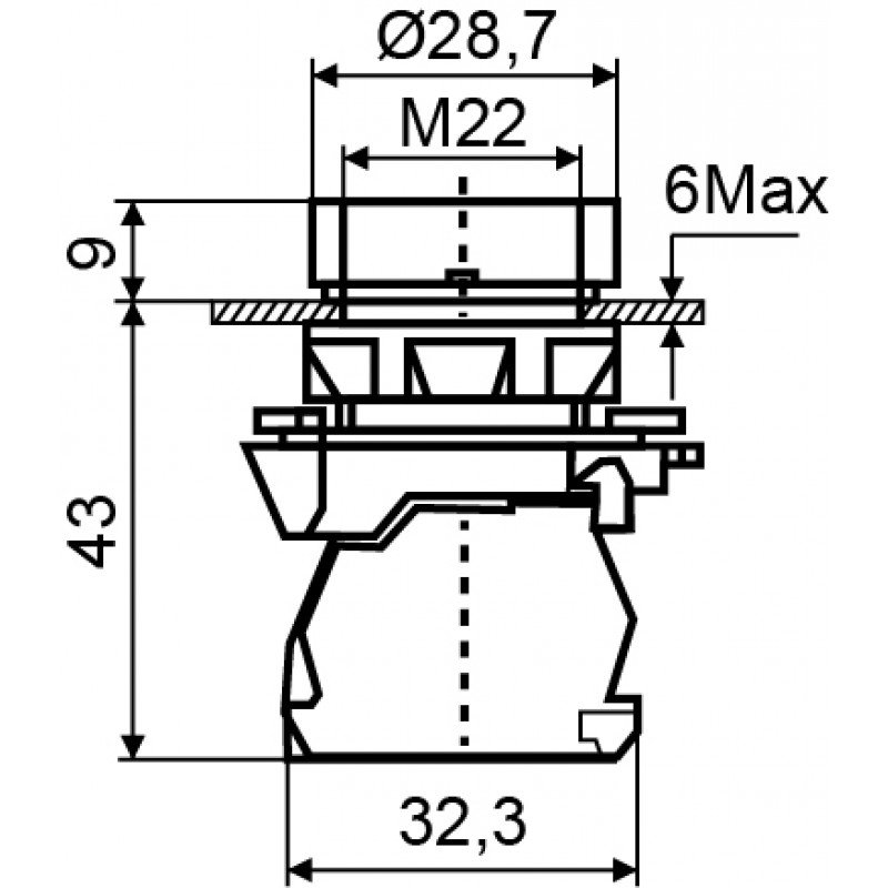 TB5-AA4342 Кнопка "Стоп" червона