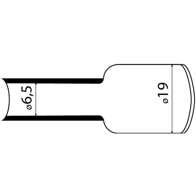 Термоусаджувальна трубка з клейовим шаром d 19,1мм чорна шт.(1м)