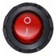 KCD1-7-101NY R/B 220V Перемикач 1 клав. круглий червоний з підсвічуванням