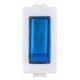 KCD3-101N-13 BL/WH 220V Перемикач 1 клав. синій з підсвічуванням
