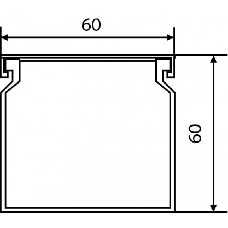 Перфорований короб 60*60/2000мм (В*Ш)