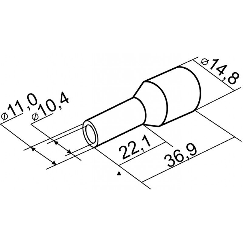 Наконечники трубчасті НТ50,0-22 коричневі (100 шт.)