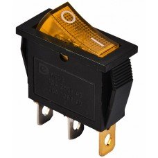 KCD3-101N 220V YL/B Перемикач 1 клав. жовтий з підсвічуванням