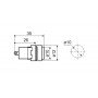 Сигнальна арматура AD22E-10DS зелена 24V АC/DC