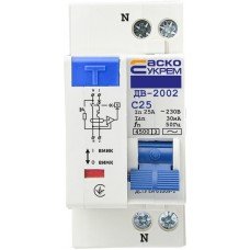 Диференційний вимикач ДВ-2002 25А 30мА АСКО