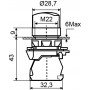 TB5-AD53 Кнопка поворотна 3-поз. з самоповерненням Станд. ручка