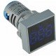 Квадратний цифровий вимірювач напруги ED16-22FVD 30-500В АС (синій)
