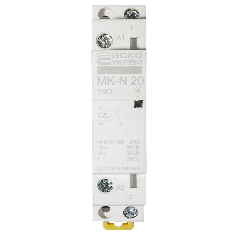 Модульний контактор MK-N 1P 20A 1NO 220V