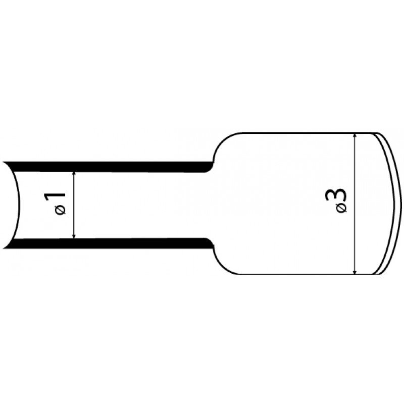 Термоусаджувальна трубка з клейовим шаром d 3,2мм біла шт.(1м)