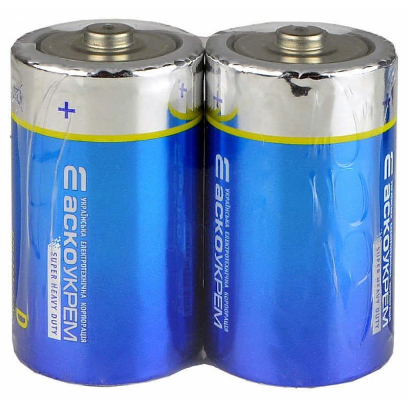 Батарейка сольова D.R20.SP2 (shrink 2)