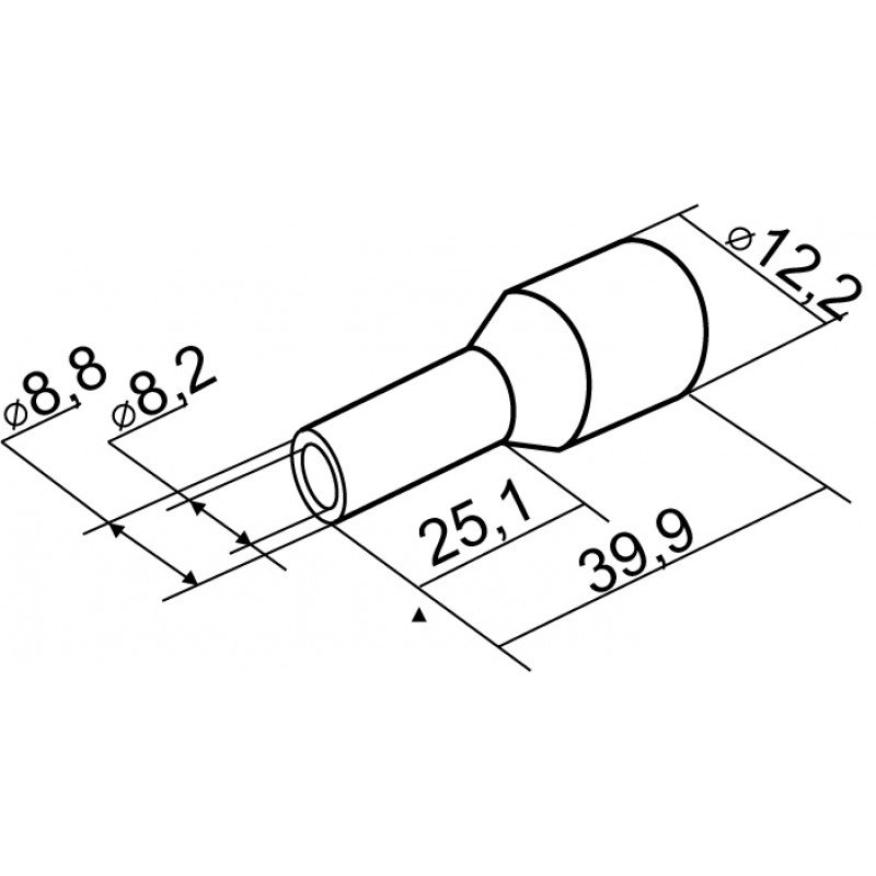 Наконечники трубчасті НТ 35,0-25 червоні (100 шт.)