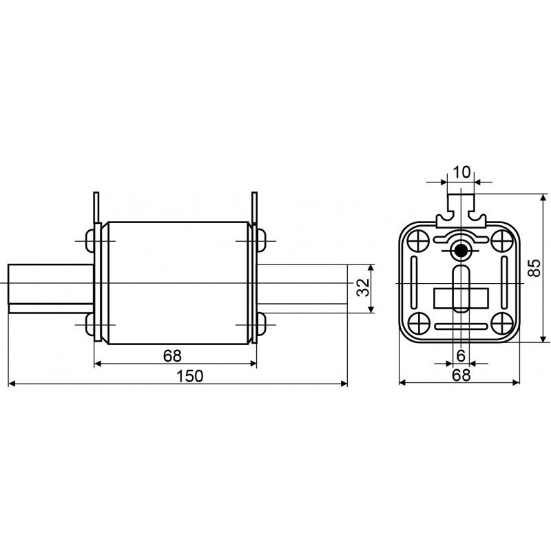 Запобіжник ножовий з плавкою вставкою NH3 500A gG