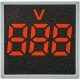 Квадратний цифровий вимірювач напруги ED16-22FVD 30-500В АС (червоний)