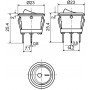 KCD1-5-101N R/B 220V Перемикач 1 клав. круглий червоний з підсвічуванням