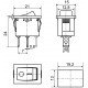 KCD1-2-101N YL/B 220V Перемикач 1 клав. жовтий з підсвічуванням