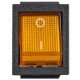 KCD2-201N YL/B 220V Перемикач 1 клав. жовтий з підсвічуванням