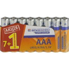 Батарейка лужна AАА.LR03 АКЦІЯ (shrink 7+1)