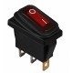 KCD3-101NW R/B 220V Перемикач 1 клав. вологозах червоний з підсвічуванням