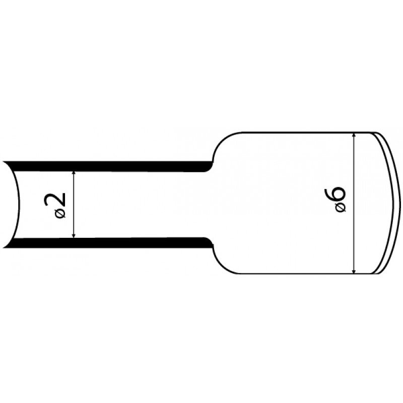 Термоусаджувальна трубка з клейовим шаром d 6,4мм чорна шт.(1м)