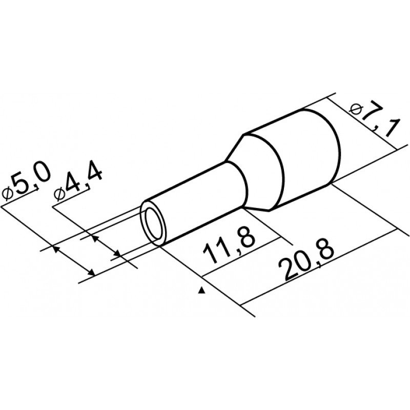 Наконечники трубчасті НТ 10,0-12 жовті (100шт)