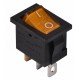 KCD1-2-101N YL/B 220V Перемикач 1 клав. жовтий з підсвічуванням