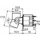 Тумблер клавішний RLS-103 ON-OFF-ON 3Пол. *3Конт.