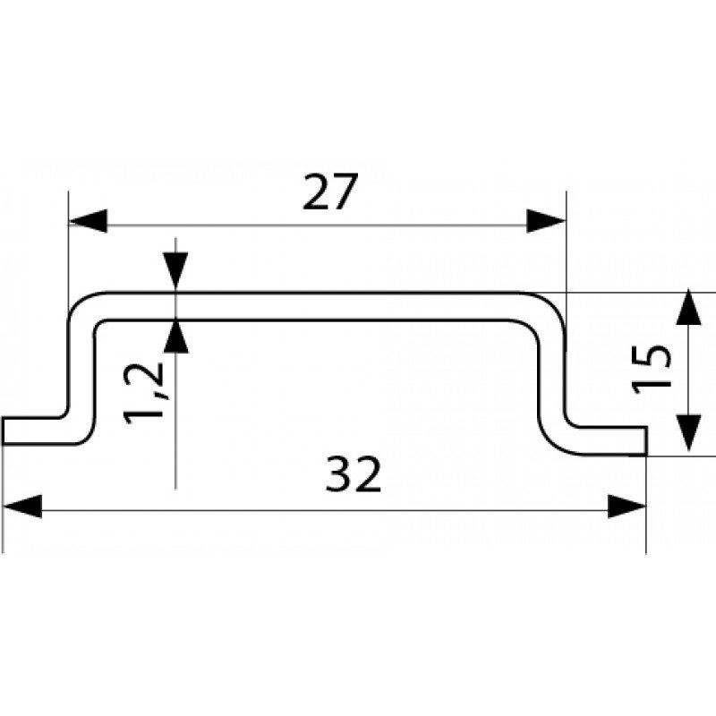 Din-рейка TH(TS)-35-1,5 (1м/шт)