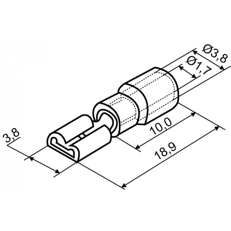 Конектори FDD1,25-110 2,8x0,5/0,8 (100 шт.)