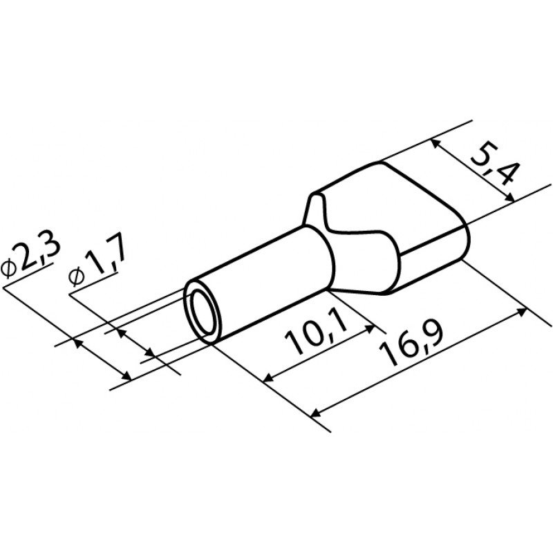 Наконечники трубчасті ТЕ 1,0-10 червоні (100 шт.)