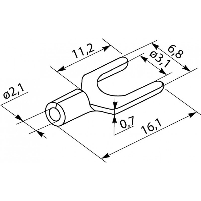 Кабельні наконечники SV 2-3,2 (100 шт.)
