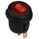 KCD1-5-101NW R/B 220V Перемикач 1 клав.круглий вологозах. червоний з підсвічуванням