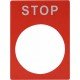 Табличка маркувальна STOP червона для кнопок XB2