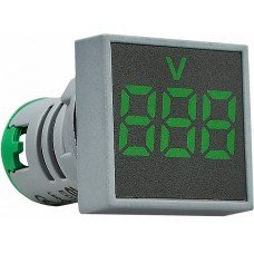 Квадратний цифровий вимірювач напруги ED16-22FVD 30-500В АС (зелений)