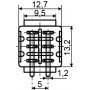 Тумблер MTS-202 ON-ON 2Пол. *6Конт.